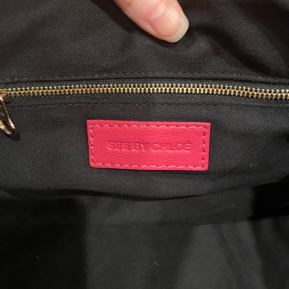 See By Chloé Hot Pink Leather Tote Shoulder Bag - Picture 13 of 13